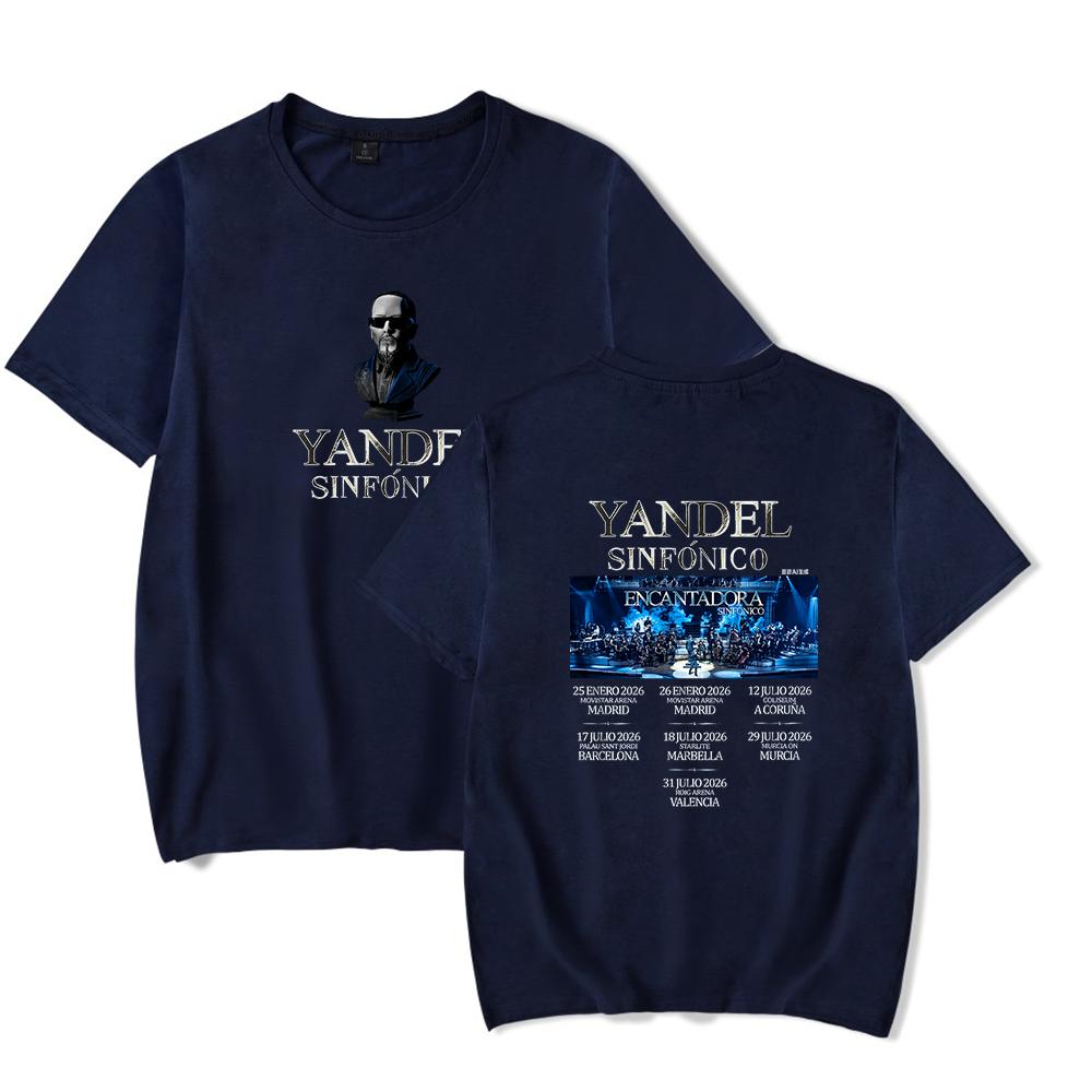 

Yandel Tshirt 2026 Tour Sinfónico Tshirt Merch Crewneck Short Sleeve Unisex Women Tee 4XL