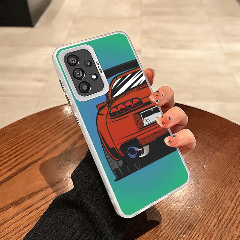 JDM Sportwagen Minimalistisches Design Weiche Handyhülle für Samsung A17 A16 A15 A14 A13 A57 A56 A55 A54 A53 A37 A36 A35 A34 A33 A26 A2