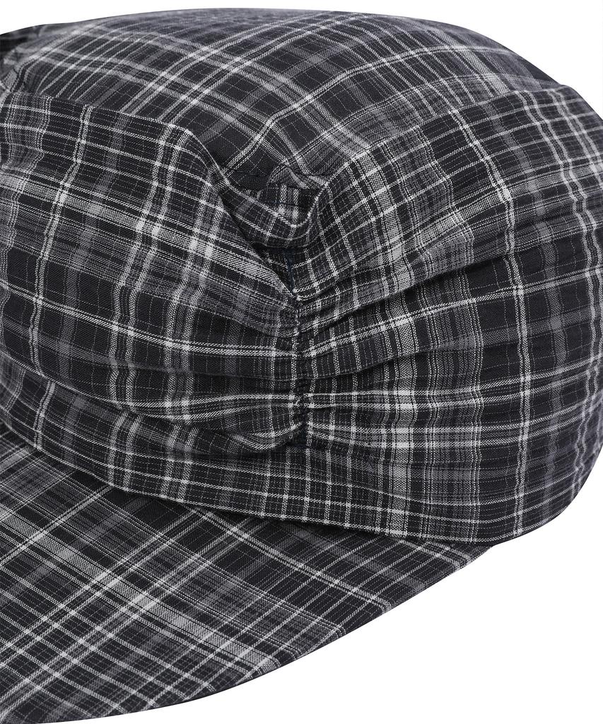 BAUF Asymmetrical Shirred Cap [Black Check]