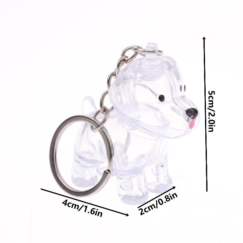 Clear Puppy Hair Memorial Keychain Capsule Pet'S Dog Fur Container Diy Pendant Keychain Decor Pet Lovers Home Display Gifts