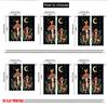 Set Of 2 Flat Printing Drapes Magical Mushroom Night Sky Digital Printed Polyester Family Party Use Home Wall Yard Curtain Made