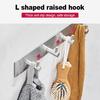 Silver Coat Hanger Self Adhesive Towel Hanging Hook Durable Key Holder  Home Dorm