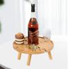 Wine Picnic Table Mini Detachable Dish for Cheese and Fruit Snack Tray Outdoor