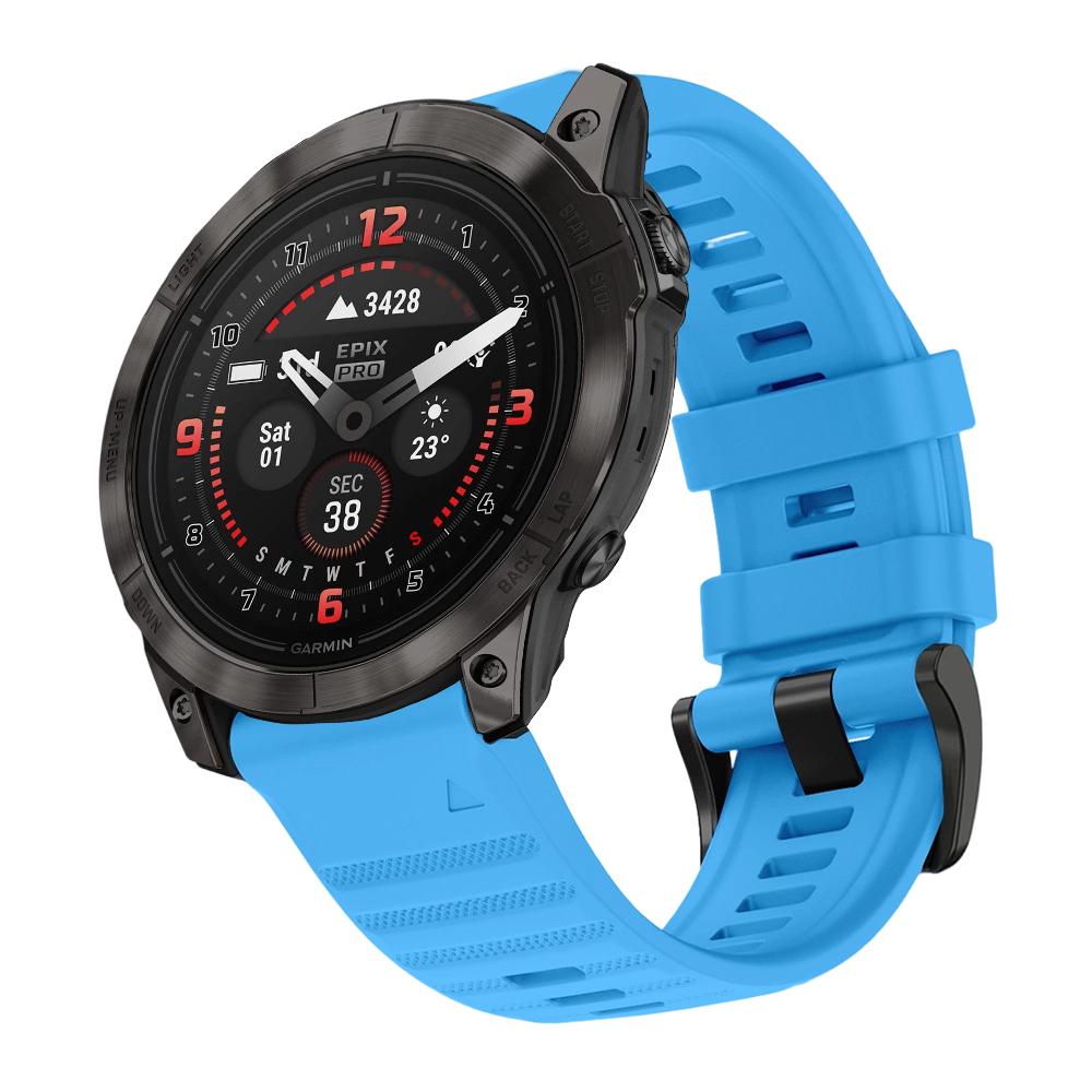 Outdoor Sports Band for Garmin Epix Pro 47mm 51MM Waterproof and Sweatproof Garmin Quick Fit Silicone Band for 22mm 26mm Quick Fit
