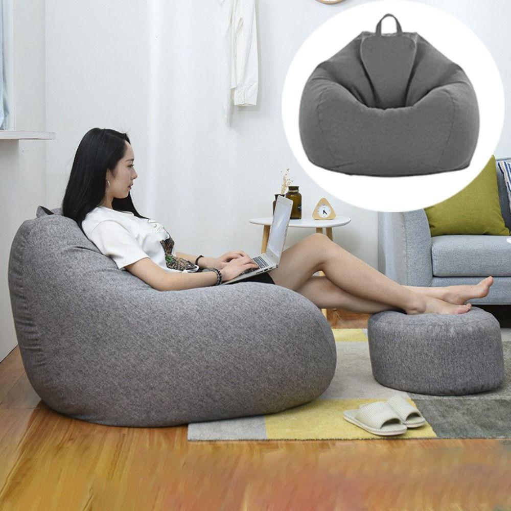 Removable Bean Bag Chair Sofa Cover Comfortable Puff Couch Cover Lazy Sofa Cover  Bedroom
