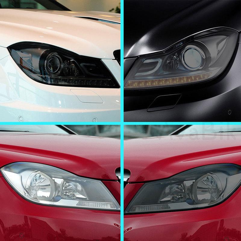 PPF Car Headlight Protective Film Transparent Black TPU Sticker for Mercedes Benz C Class W204 C63 AMG 2011-2014 Accessories