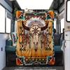 Native American Style Fuzzy Blanket , Warm and comfortable throw blanket sofa bed sofa camping trip, the best gift.