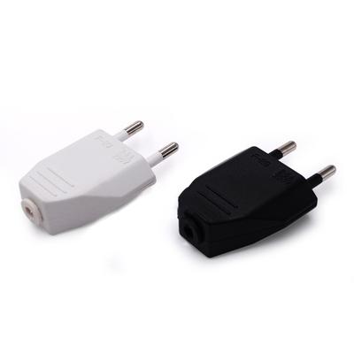 Převoditelný konektor prodlužovacího kabelu 2 kolíkový eu evropská samčí zástrčka AC adaptér do elektrické zásuvky 250V Výměna