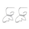 Fashion Simple Hollow Cute Cat Stud Earrings Women's 925 Silver Hypoallergenic Earrings Teen Girls Jewelry Gifts
