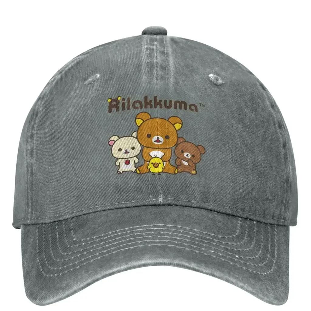 Rilakkuma Logo Casual Baseball Cap Spring Trucker Hat Wholesale Tennis Skate Hip Hop Hats UnisexTeens y2k Cool Baseball Caps