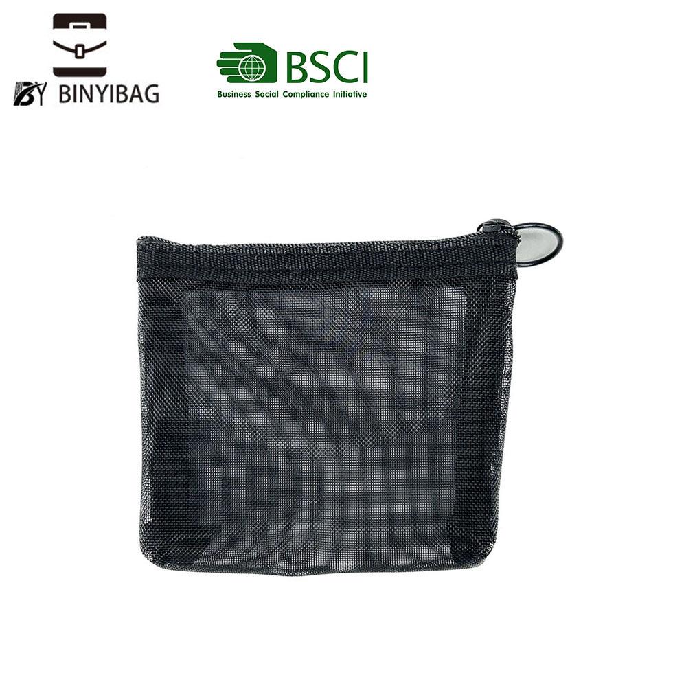 

New Girly Pink Heart Mesh Cosmetic Bag - Large, Breathable, Portable Lipstick Holder