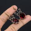 Garnet Jewelry, 999 Copper Wire Wrapped Earrings, Handmade Gemstone Jewelry Earrings For Memorial Day