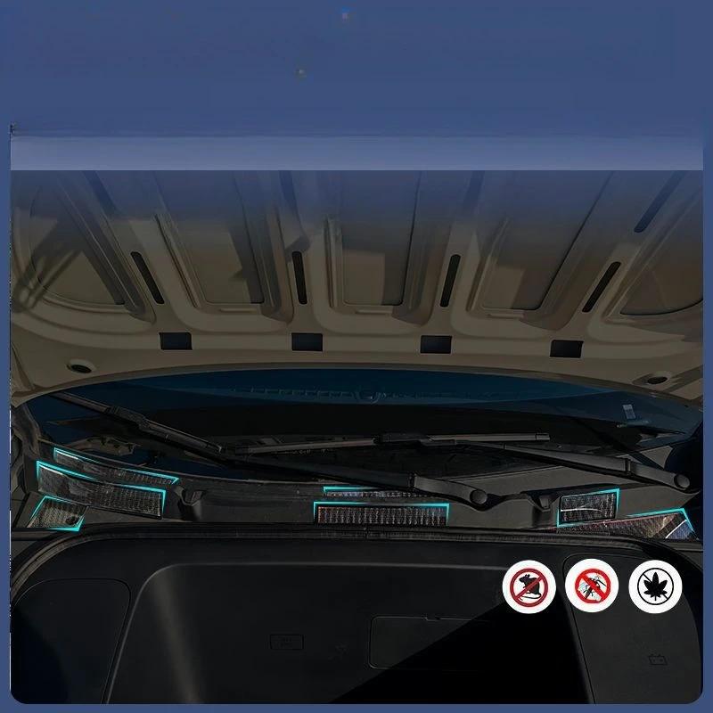 For Geely EX2 2025 2026 Front Engine Dust Cover Stainless Steel Hood Air Outlet Protective Cover