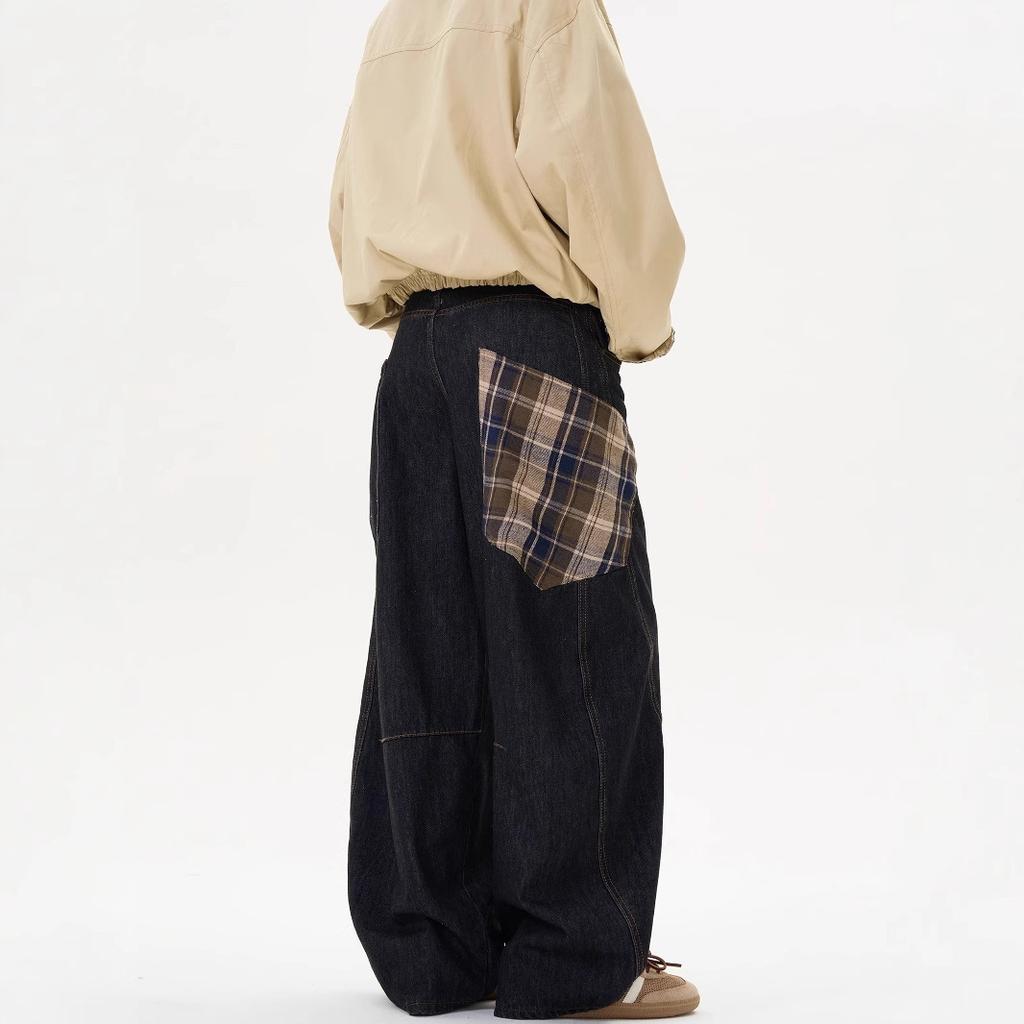 Unisex High Waist Barrel Jeans Loose Fit Streetwear Wide Leg Jeans Vintage American Zip Fly Stretch Denim Trousers