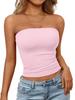 2026 Spring/Summer Off-the-Shoulder Women's Solid Color Tube Top