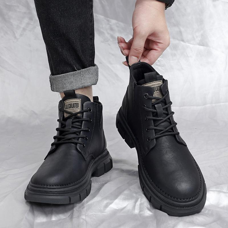 Fashion 2024 Classic Genuine Leather Ankle Boots for Men Luxury Brand All-match Mens Hiking Sneakers Handmade Male Low Top Casual Shoes