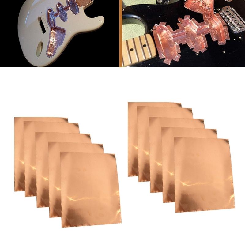 5Pcs Guitar Copper Foil Tape Adhesive Shielding Tape for Guiter Bass Phone Computer Single Sided Conductive Copper Tape