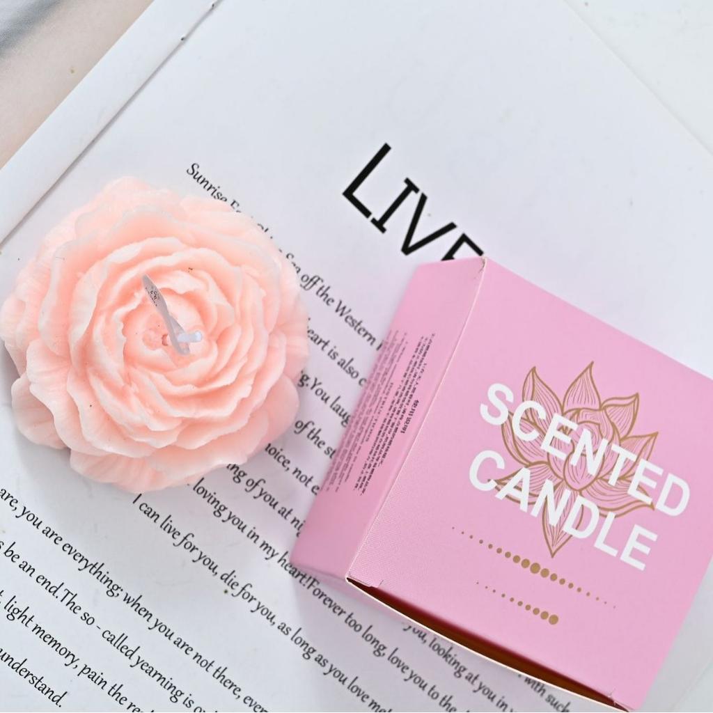 Creative Peony Flowers Aromatherapy Candle Flower Shape Souvenir Gift Ornaments Mother's Day Women's Day Gift