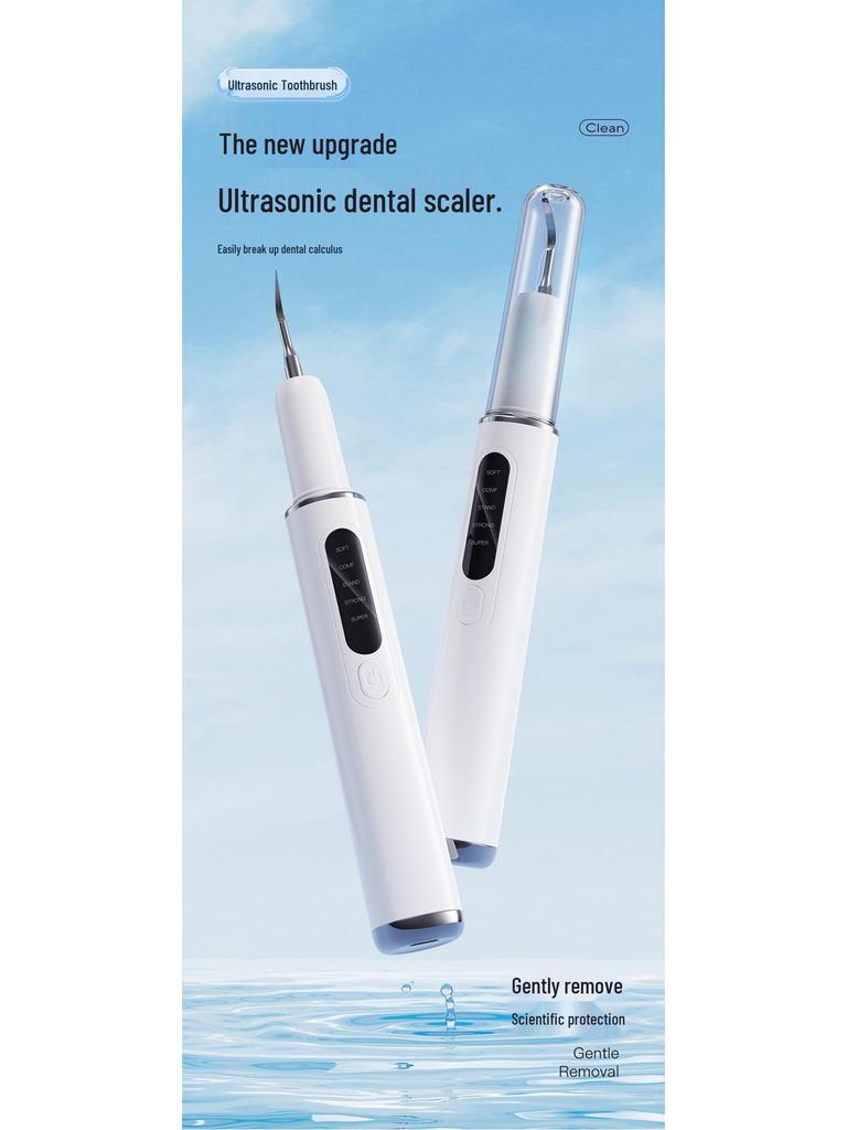 Portable Ultrasonic Electric Tooth Cleaner for Tartar and Plaque Removal, Teeth Whitening, & Dental Scaling