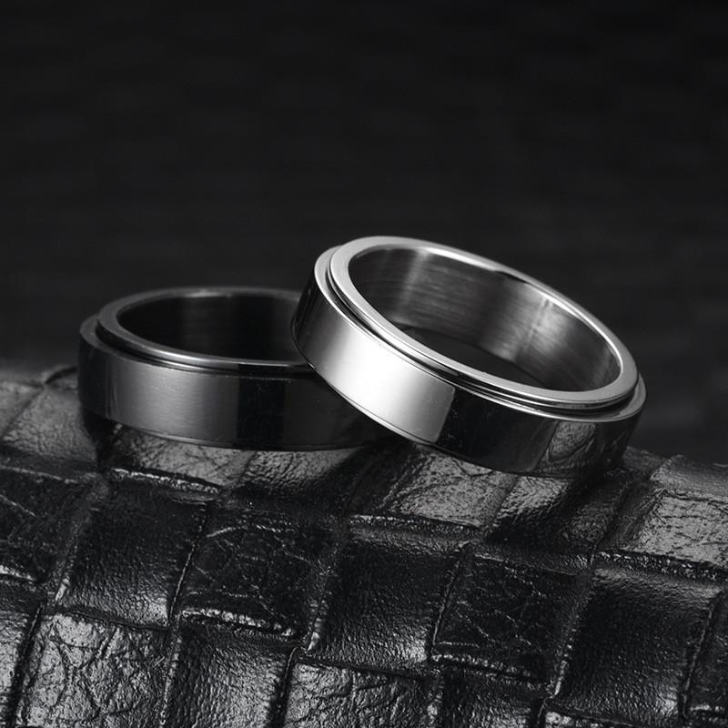 Copper Color Spinning Anxiety Rings for Men Women Star Moon Relaxing Ring 2025 Stainless Steel Anti Stress Rings Knuckle Zircon