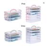 3/6 Floors Office Supplies Storage Organizer Box, Brush Painting Pencils Storage Box Watercolor Pen Container Drawing Tools