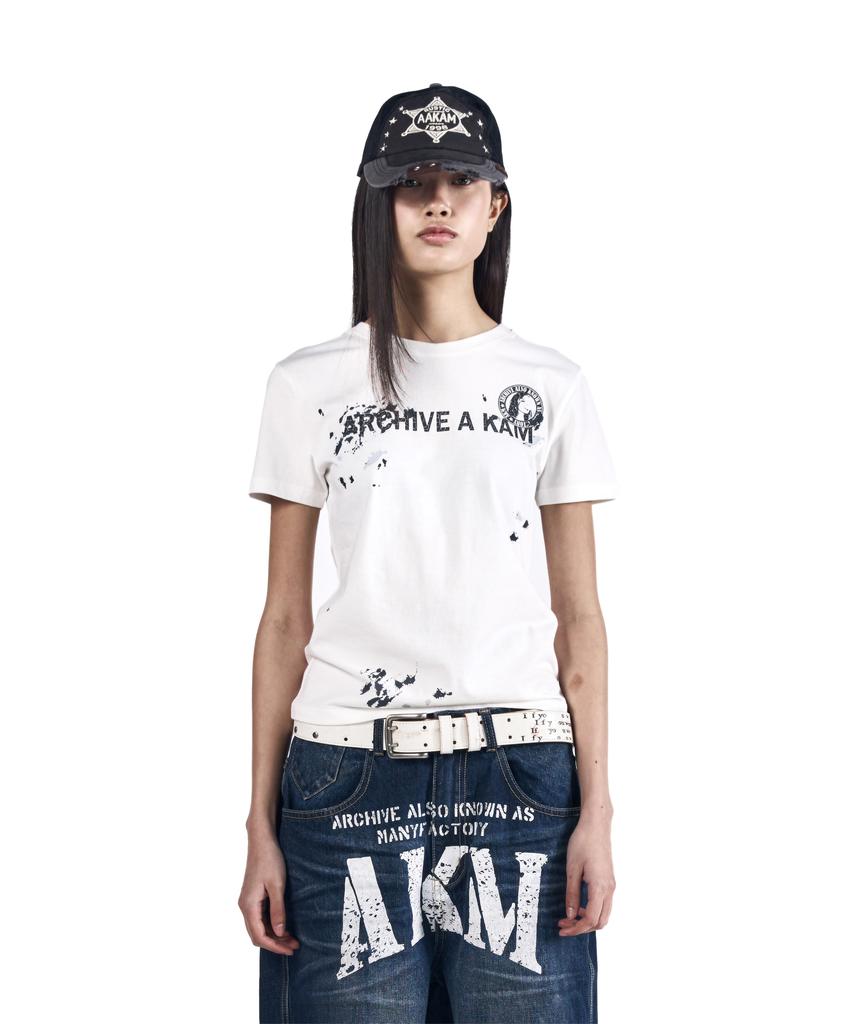 AAKAM A Kam Painted Half Top (White)