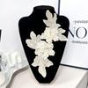 Lace Multi-Layer Hydrangea Beads Three-Dimensional Embroidery Flower Dress Dress Shirt Flower Sticker Cloth Sticker Accessories