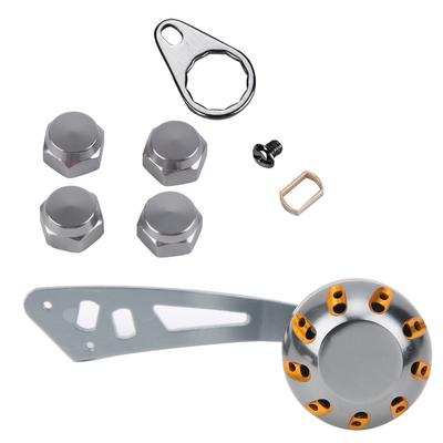 DEUKIO Fishing Reel Handle CNC Knob with Fittings Replacement Parts Accessory (Gun Color)
