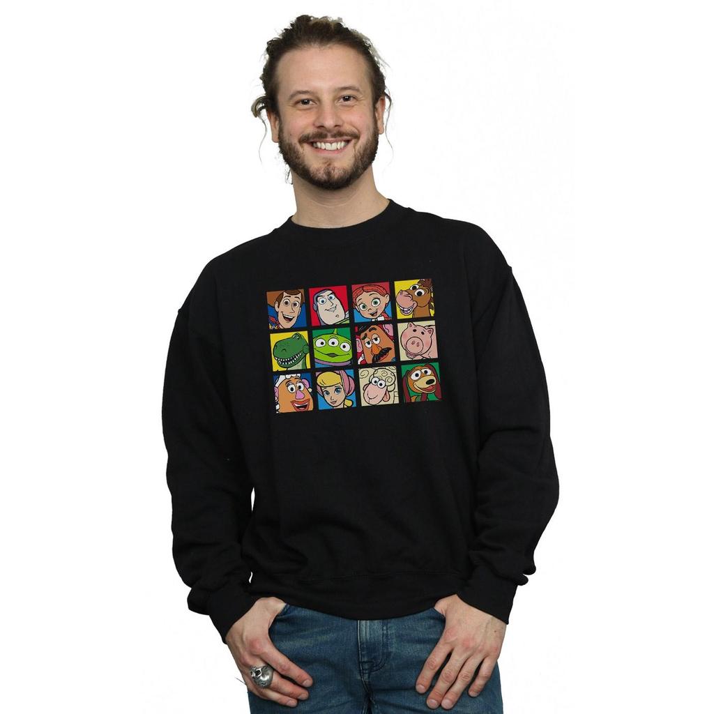 Disney Mens Toy Story Character Squares Sweatshirt
