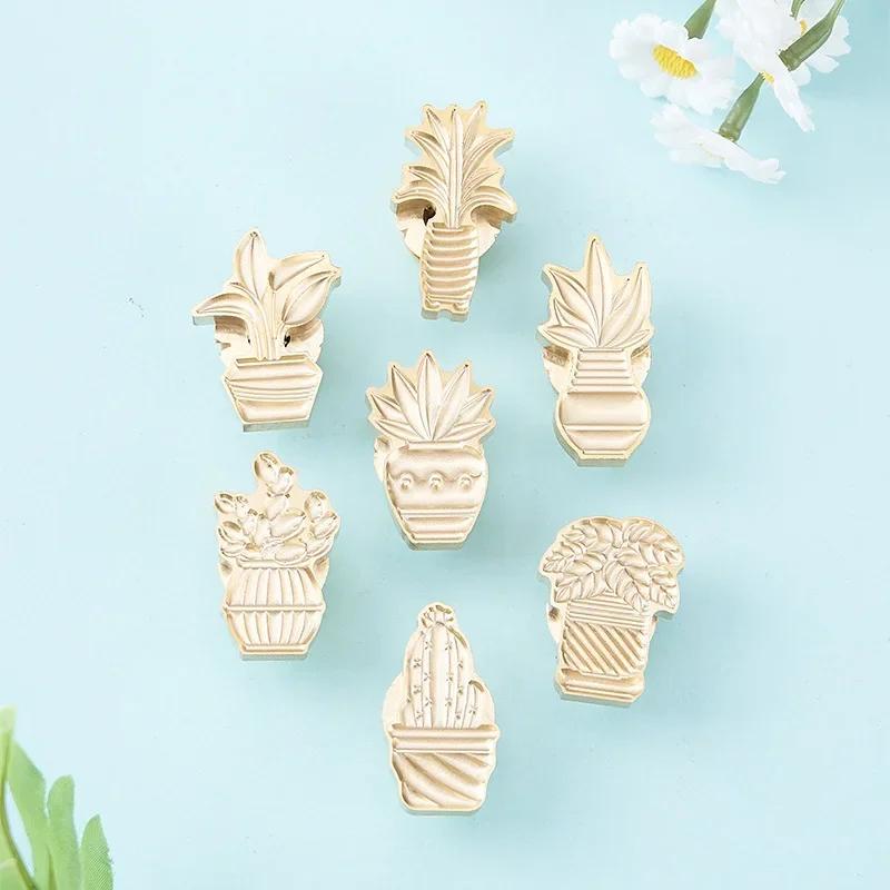Plant Bonsai Series 3D Relief Wax Seal Stamp Retro Sealing Wax Stamp Head DIY Sealling Stamp Scrapbooking Envelope Invitation