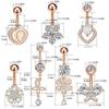 Butterfly Belly Piercings Stainless Steel Zircon Navel Ring Fashion Belly Button Rings  Girl