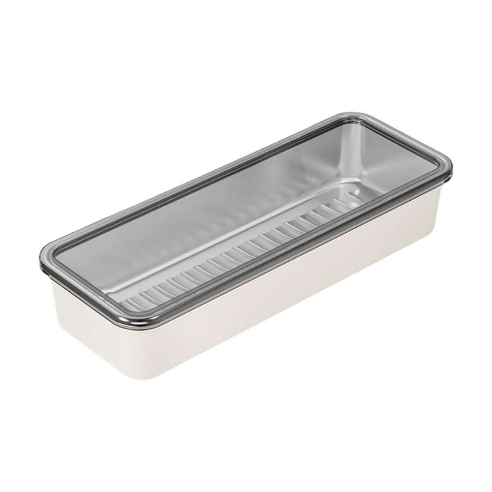 Stainless Steel Food Storage Container Rectangle Meat Fresh-keeping Box Outdoor Tableware Style AW