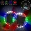 1/2Pc Solar Car LED Flashing Warning Light Round Indicator In-Night Caution Strobe Warning Light Running Lamp For All Vehicle