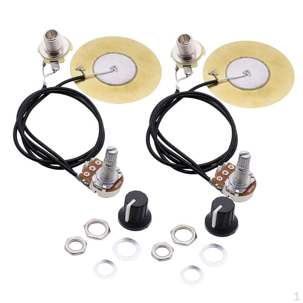 

2x Universal Pickup Piezo Transducer Prewired for Acoustic Guitar Violin Ukulele Banjo Box