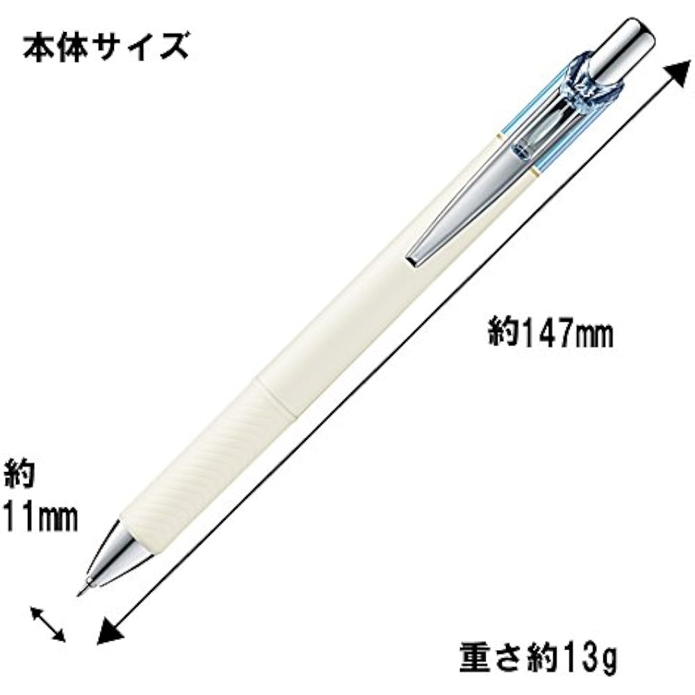Pentel Ballpoint Pen Gel Ink Gel Crena 0.3mm Saxophone Blue Shaft BLN73LS-A Black 10pcs