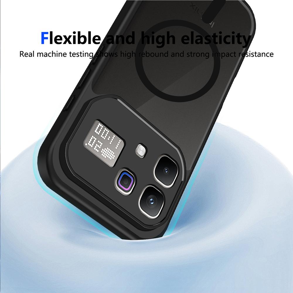 KEYSION Magnetic Phone Case for for Infinix Note 60 Pro 5G Silicone+PC Matte Translucent Shockproof Cover for Infinix Note 60 5G