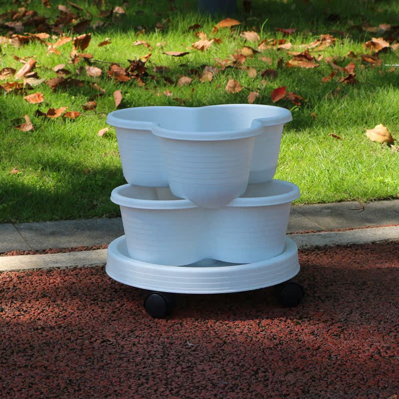 Vegetable Plastic Pot Family Balcony Strawberry Potted Plant Three Dimensional Multi-layer Space Saving Planting Flower Pots