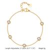 Charms Tennis Bracelet for Women, Cubic Zirconia Chain Bracelet Adjustable,Stainless Steel Miami Link CZ Bangle Gift