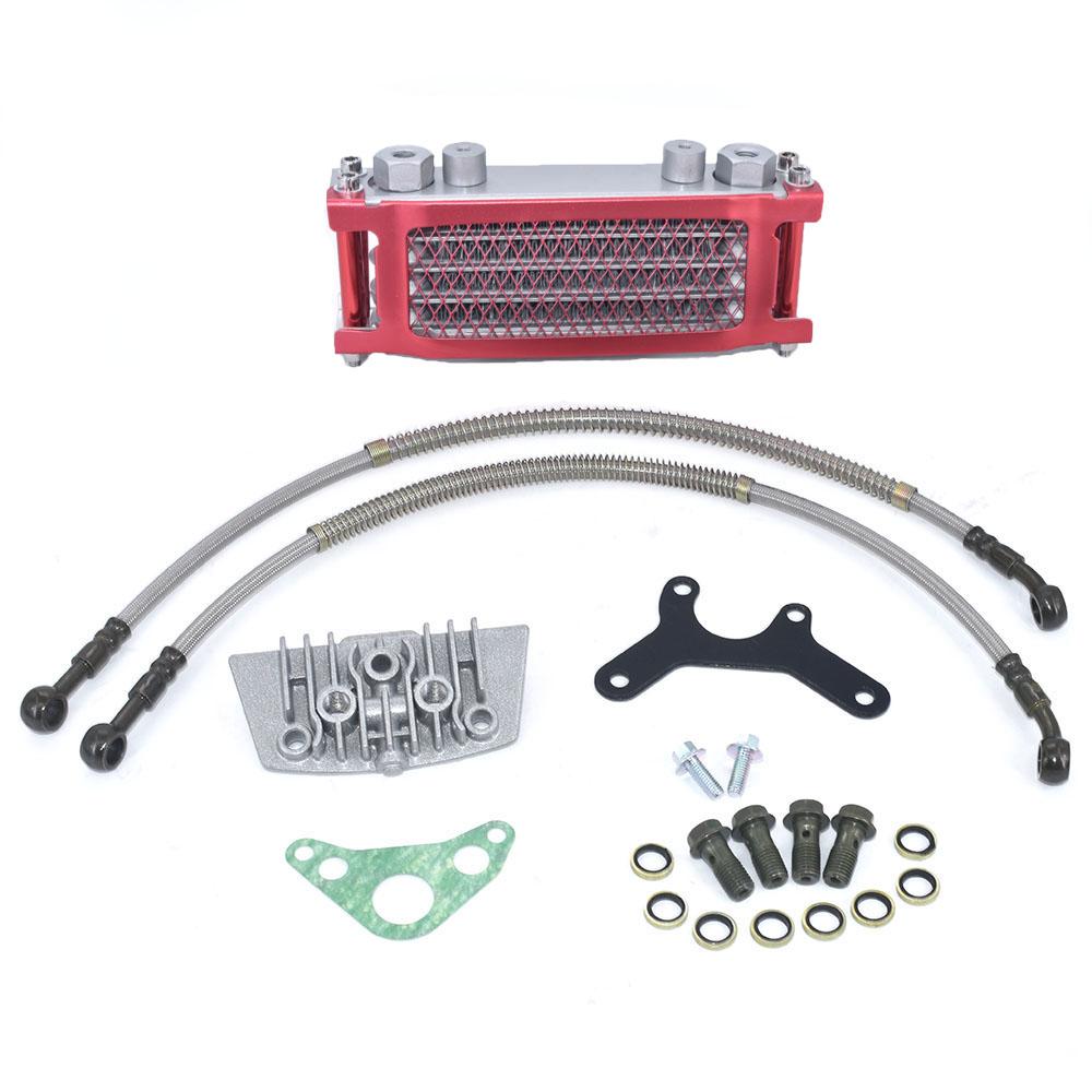 Oil Cooler Motorcycle Oil Radiator Kit Engine Cooling for 50 125 140cc Motocross Universal Dirt Pit Bike ATV Enduro Accessories