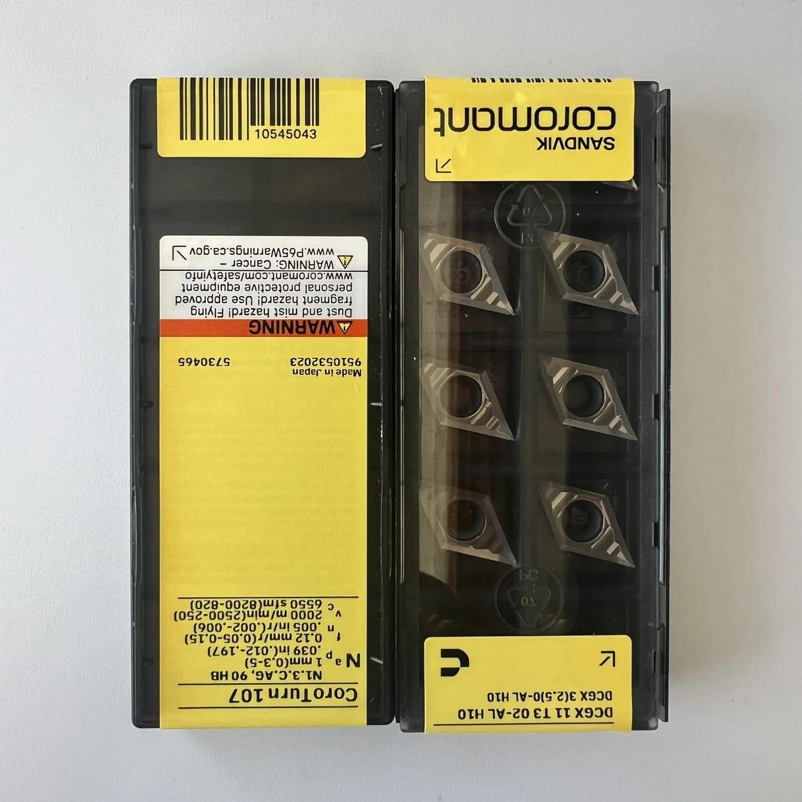 

Original Sandvik / DCGX11T302-AL H10 CNC lathe carbide blade tool 10 Pcs