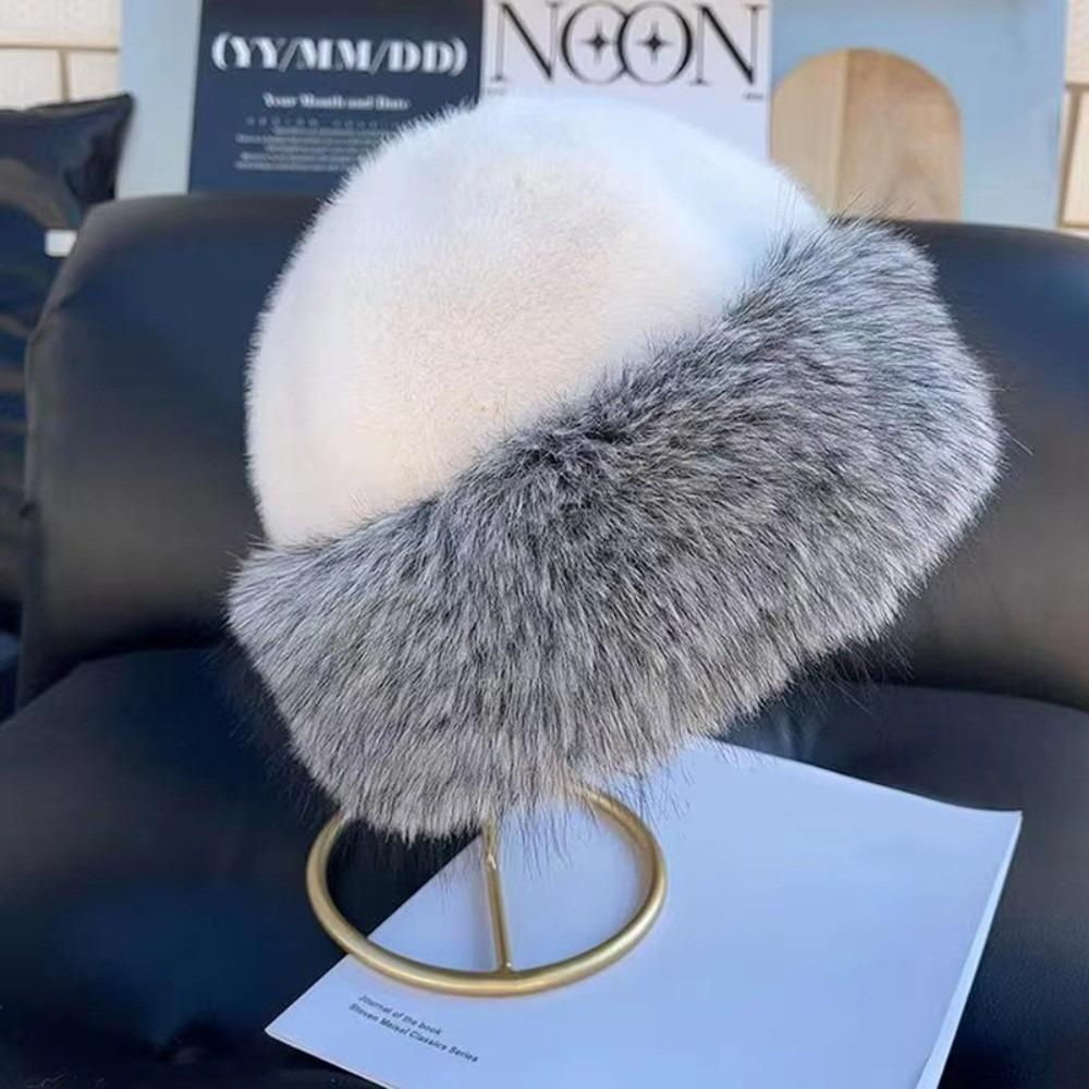 Модная Теплая Пушистая Меховая Панама Утепленная Рыбацкая Шапка Защита Ушей Мягкая Монгольская Шапка Женская