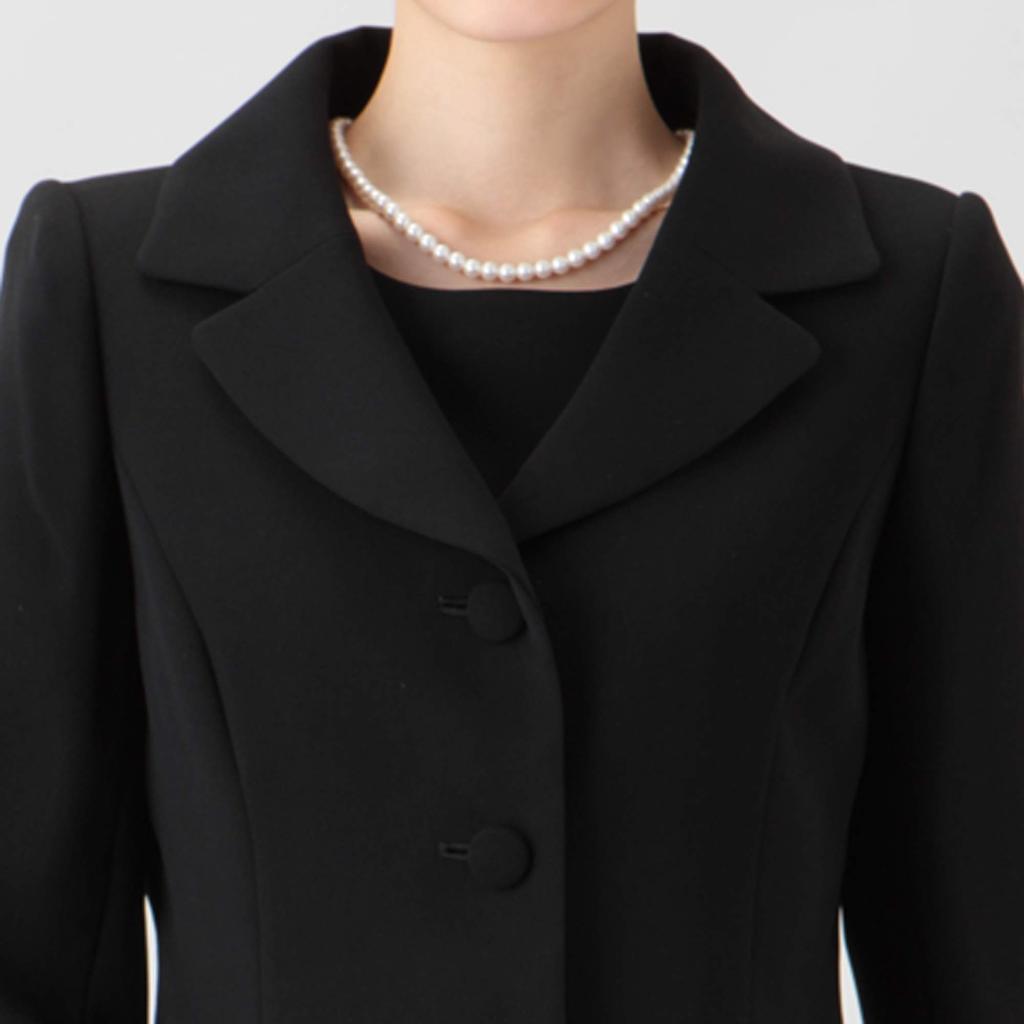 Black Black Formal Jacket Ensemble Dress Classical Tailor Mourning Clothes Formal Clothes Funeral Black 11 2p63101 [SORITEAL Label] B-GALLERY Elegant