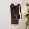 Spot Hot Sale Lily of the Valley Coffee Cup Stainless Steel Thermos Cup High Value Double Drink Straw Cup Logo