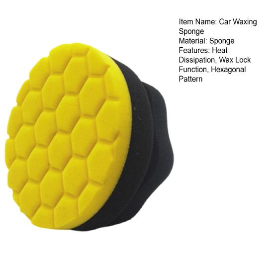 Car Waxing Sponge Hexagonal Pattern Design Efficient Heat Dissipation Car Wax Applicator Car Care