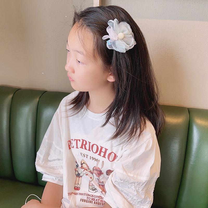 Spring Summer Tulle Flower Hair Clips for Babies Girls Sweet Princess Camellia Hair Accessories Cute Kids Barrettes Must-Have