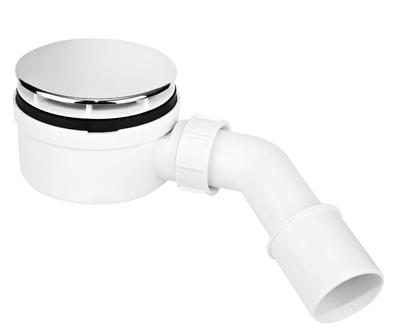 Low Shower Tray Siphon 90mm Chrome