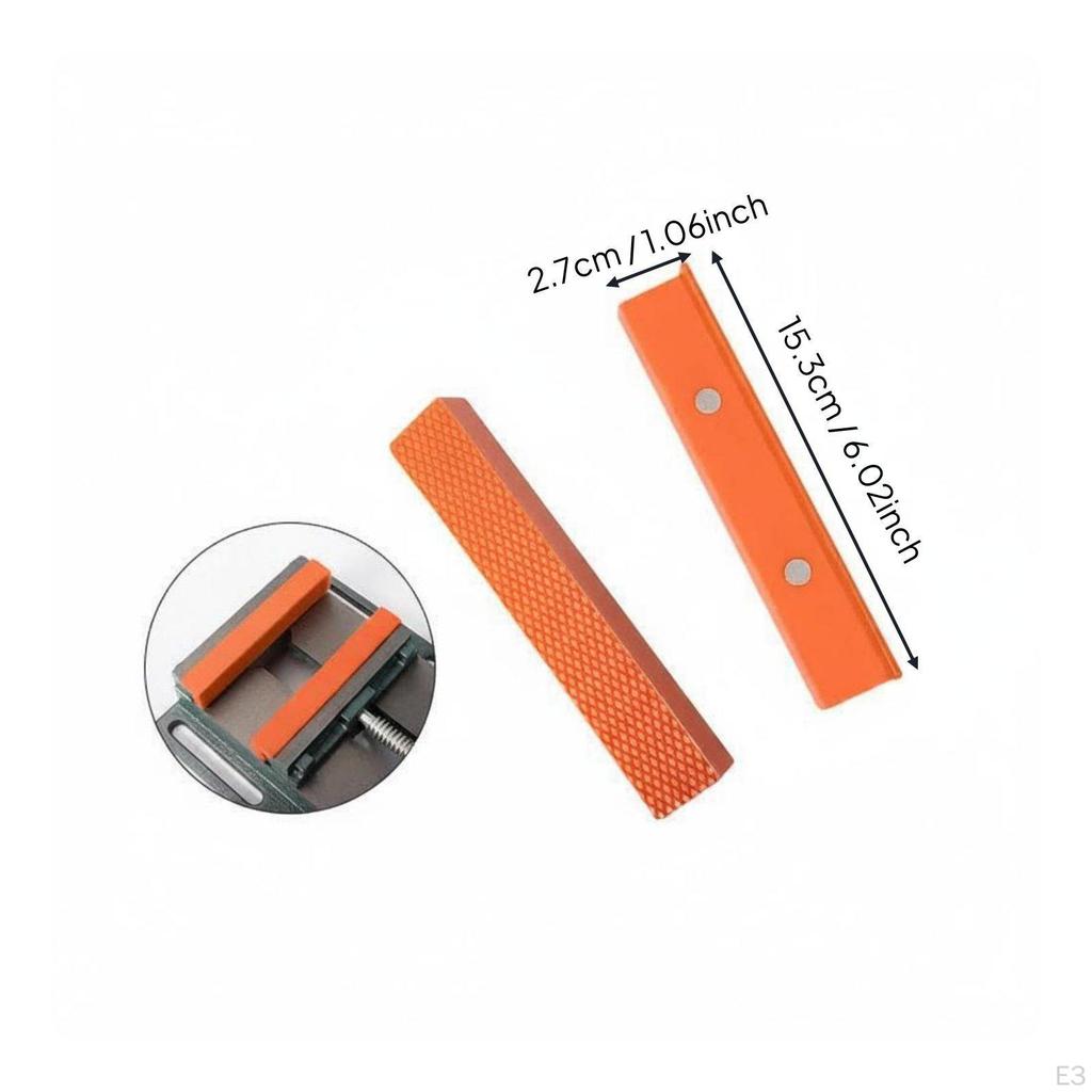 2 Pieces Nylon Vise Jaw Pads NonMarring Grips AntiSlip Surface Soft Covers for Machinists,