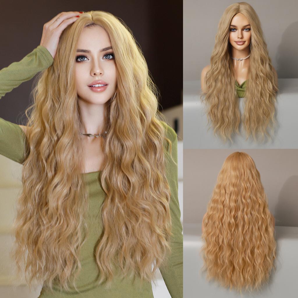 Fashion Women's Medium Gradient Long Curly Wig Big Wave Chemical Fiber Wig
