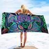 Gothic Graffiti Beach Towel Oversized Rock Hip Hop Style Microfiber Beach Towel Quick-Drying Absorbent Sand Free Bath Towels