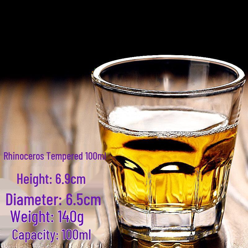 ZISIZ Octagonal Tempered Glass Drinking Cup